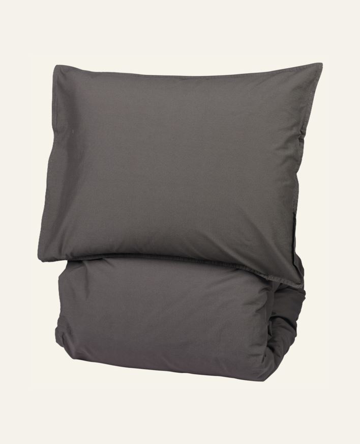 Pussilakanasetti ekopuuvillaa harmaa - 150x210 cm harmaa - 1