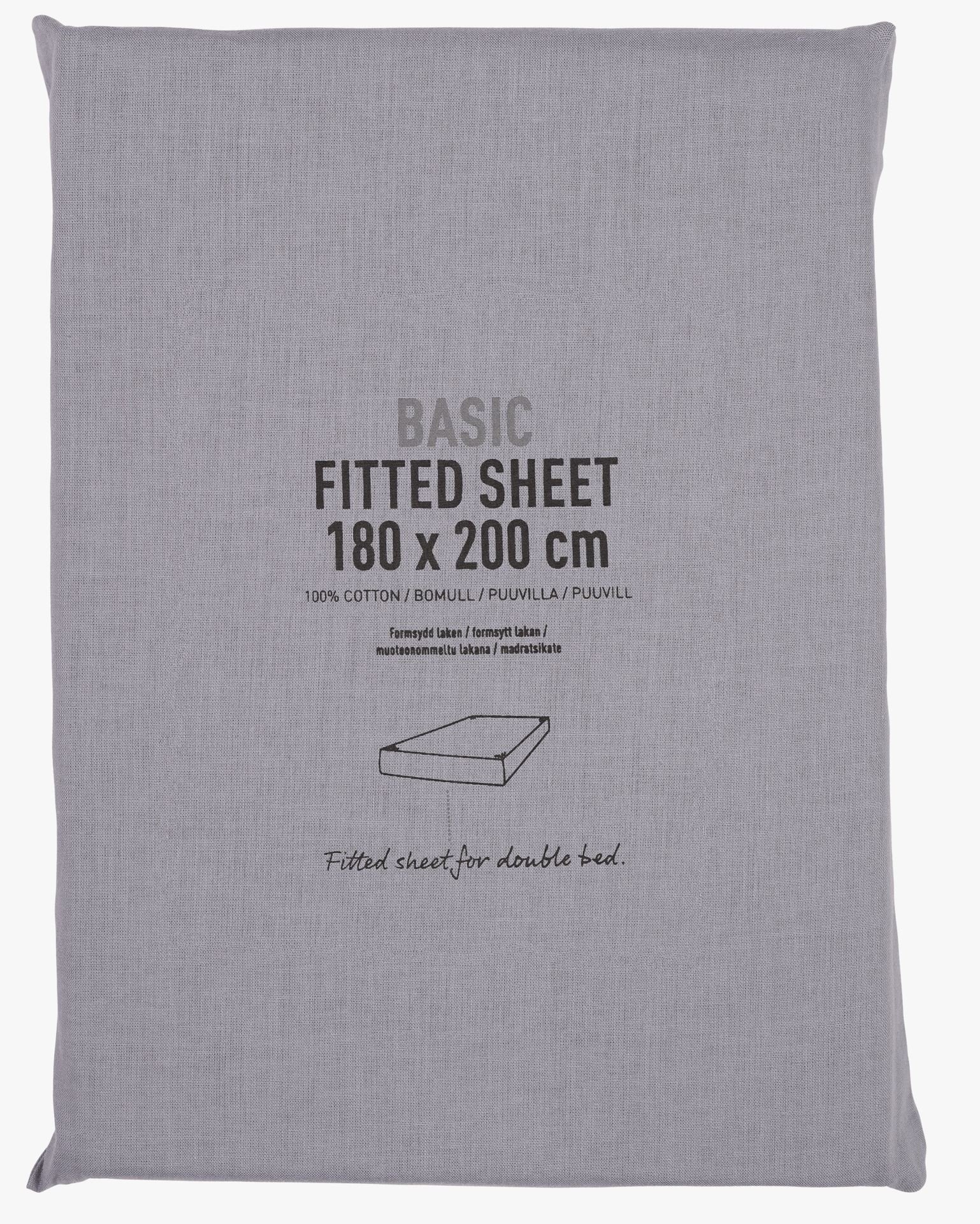 Muotoonommeltu aluslakana sumuinen sininen - 2