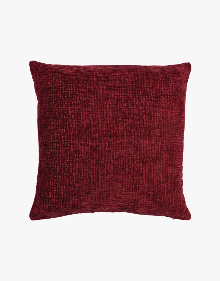 Chenille koristetyynynpäällinen tummanpunainen - 45x45 cm tummanpunainen - 1