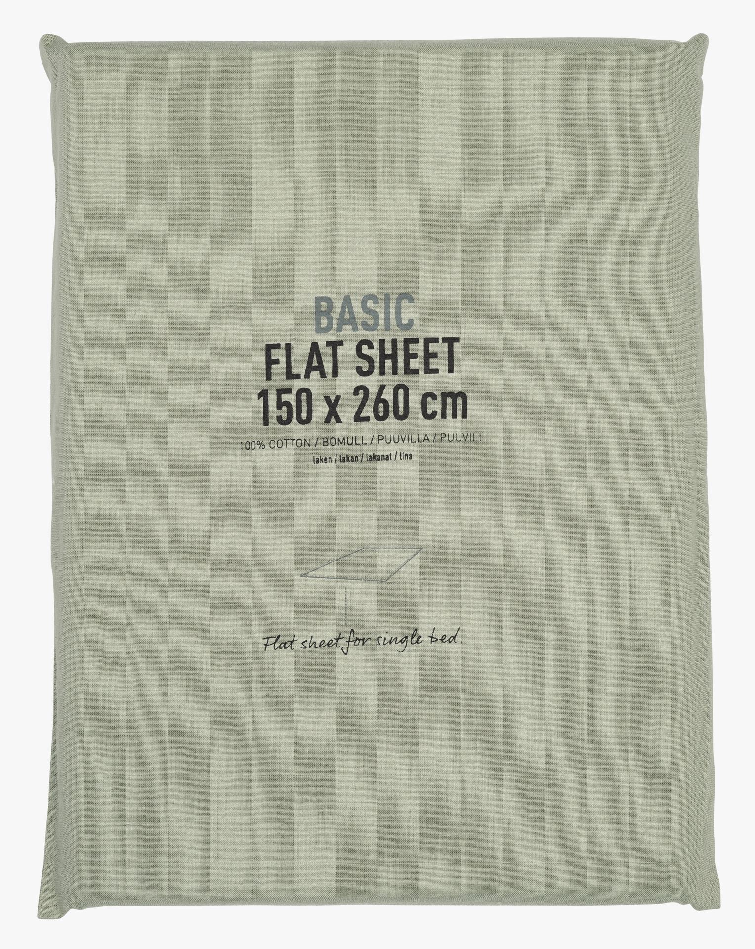 Puuvillalakana vaaleanvihreä - 2