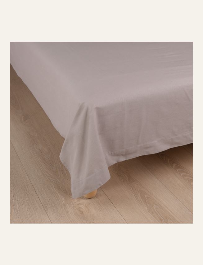 Puuvillalakana vaaleanharmaa - 2