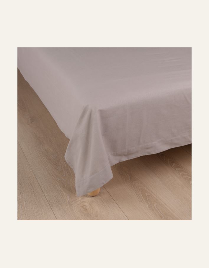 Puuvillalakana vaaleanharmaa - 2