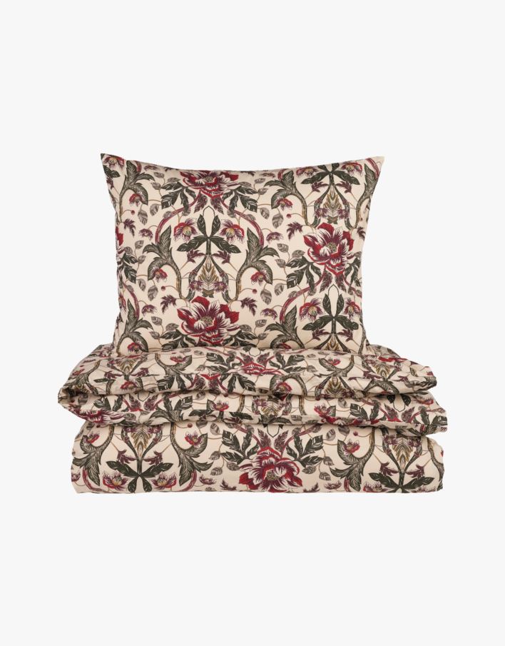 Valerina pussilakanasetti percalea punainen - 150x210 cm punainen - 1