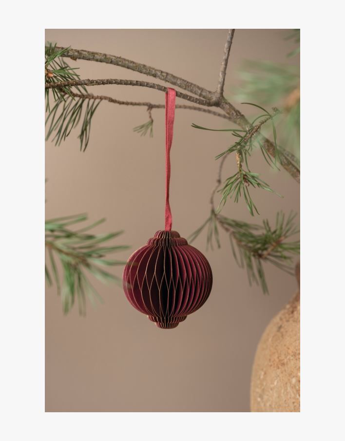 Joulukuusenkoriste viininpunainen - 8 cm viininpunainen - 1