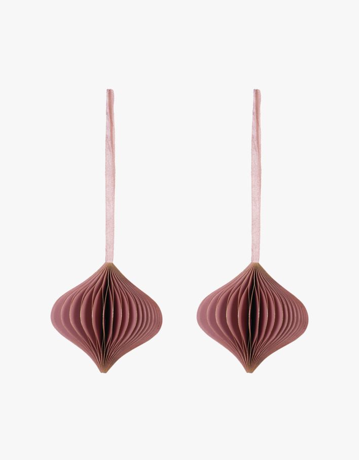 Joulukuusenkoriste puuteriroosa - 8 cm puuteriroosa - 1