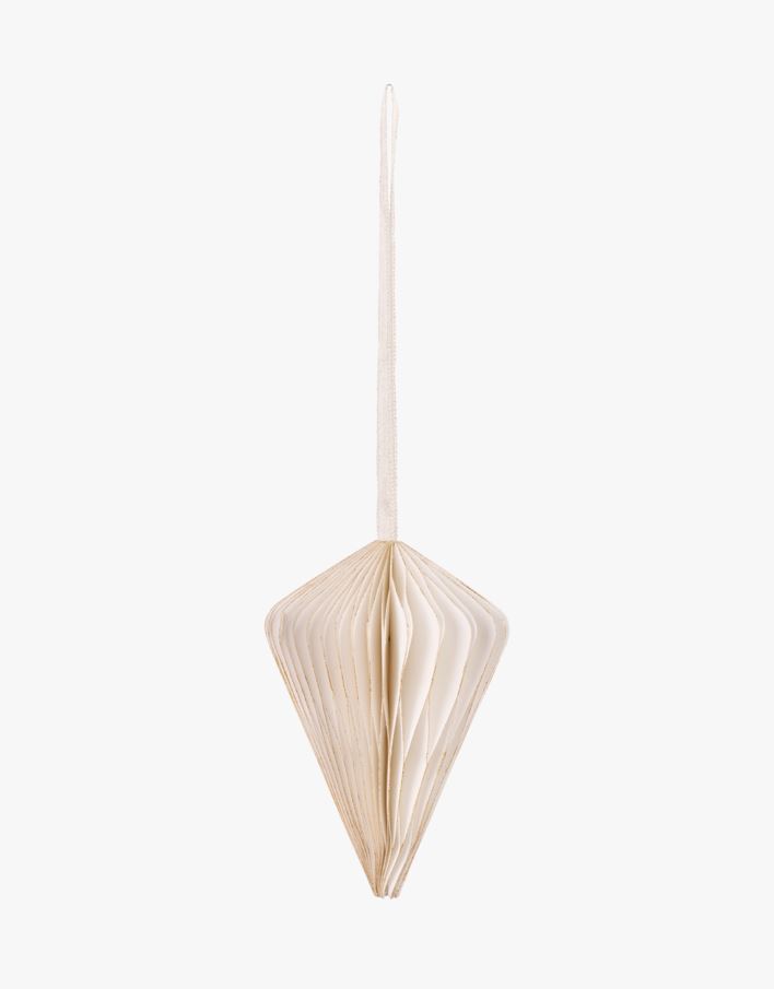 Paper eve joulukuusenkoriste luonnonvalkoinen - 10 cm luonnonvalkoinen - 1