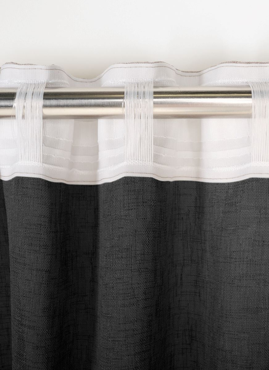 Verho tummanharmaa - 3