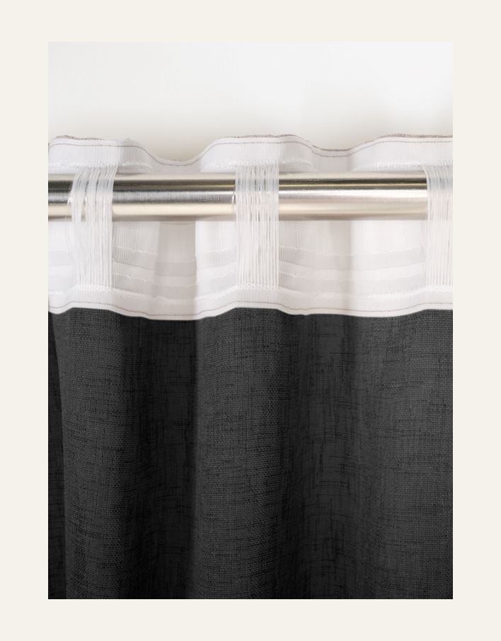 Verho tummanharmaa - 3