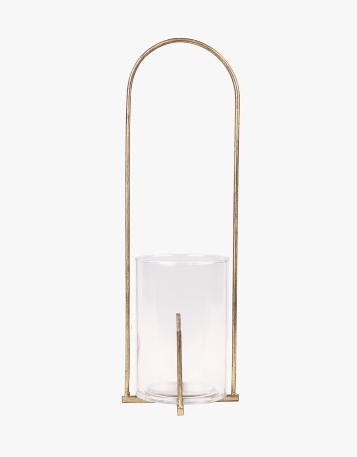 Kynttilälyhty kulta - 12,5x12,5x39 cm kulta - 1