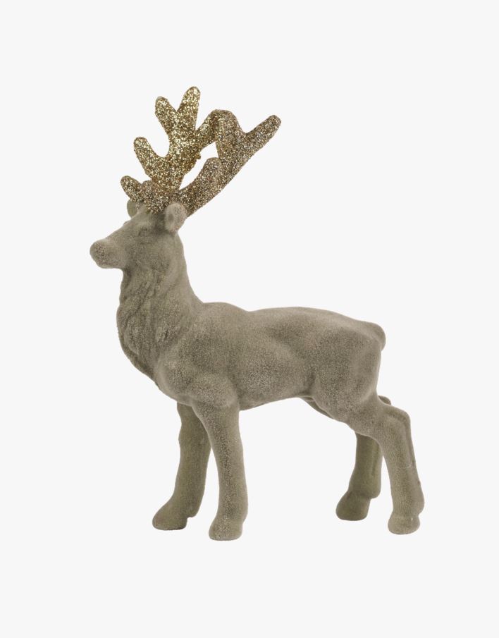 Velvet green deer joulukuusenkoriste vaaleanvihreä - 12x7x14,5 cm vaaleanvihreä - 1