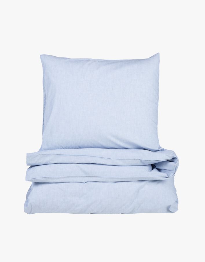 Hedemora pussilakanasetti chambray puuvillaa vaaleansininen - 150x210 cm vaaleansininen - 1