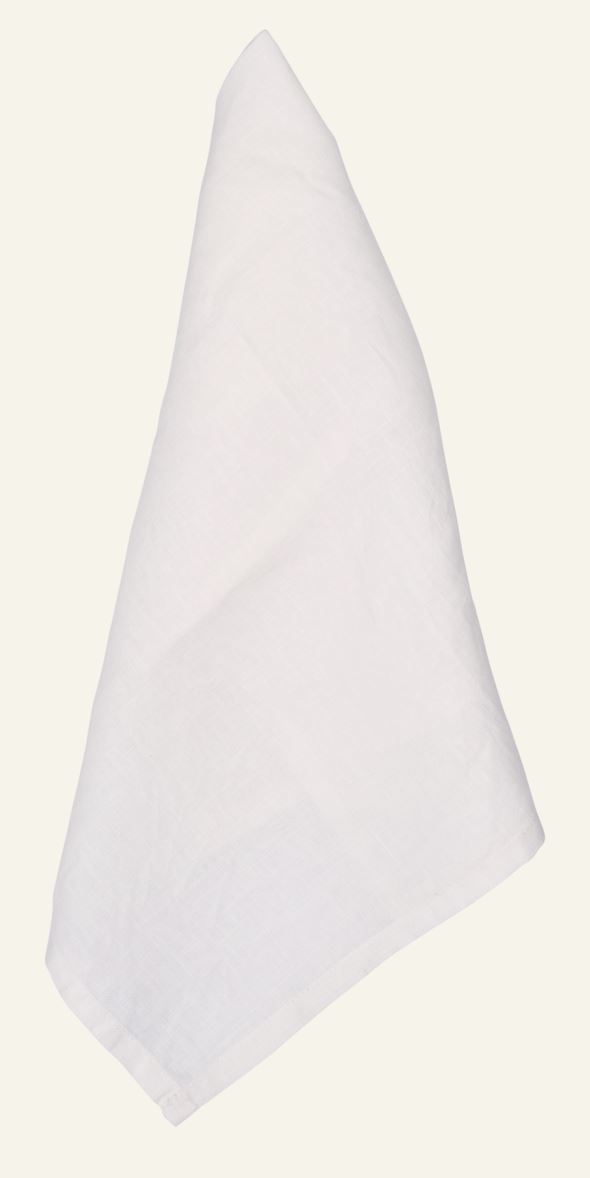 Pellavaservetti valkoinen - 4