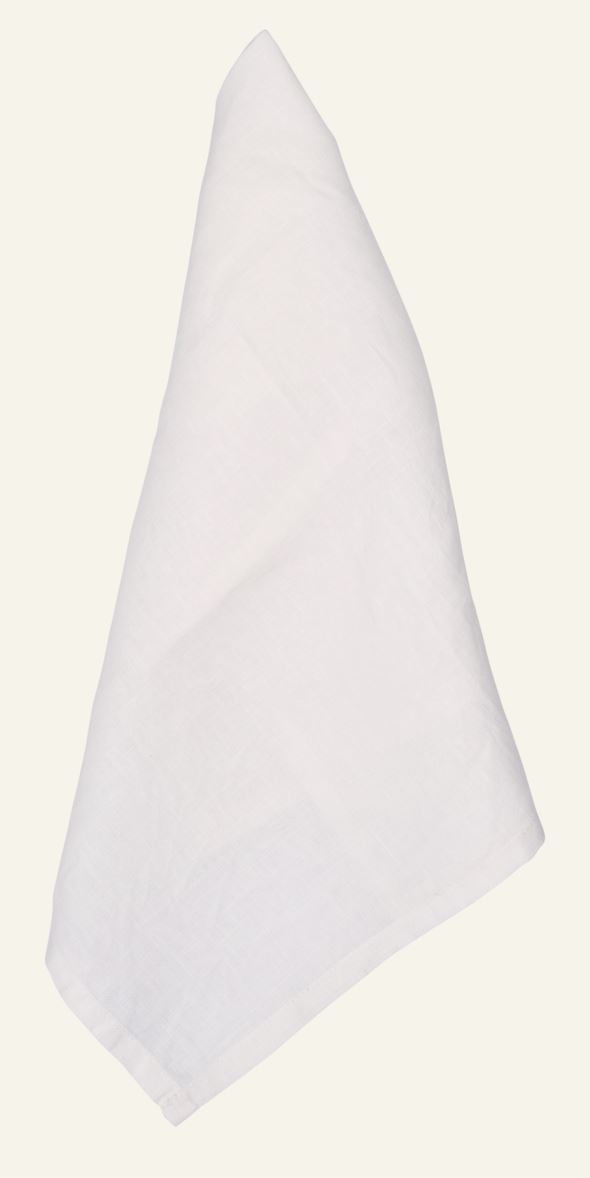 Pellavaservetti valkoinen - 4