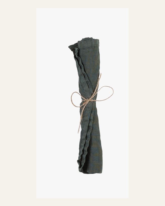 Pellavaservetti pullonvihreä - 45x45 cm pullonvihreä - 1