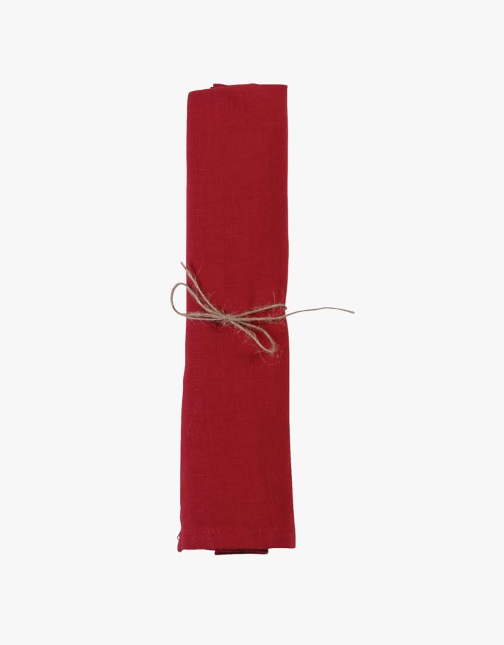 Pellavaservetti punainen - 45x45 cm punainen - 1