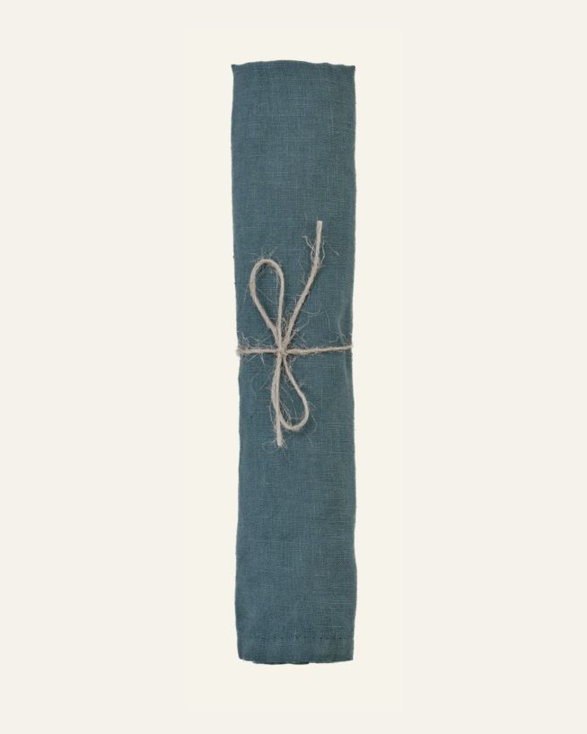 Pellavaservetti sininen - 45x45 cm sininen - 1