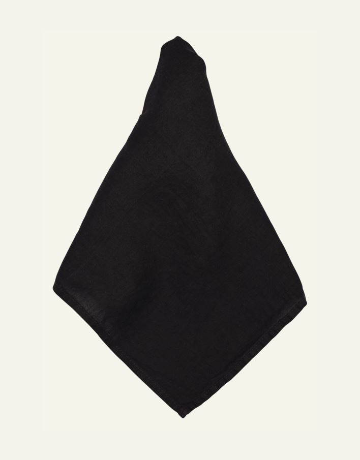 Pellavaservetti musta - 2