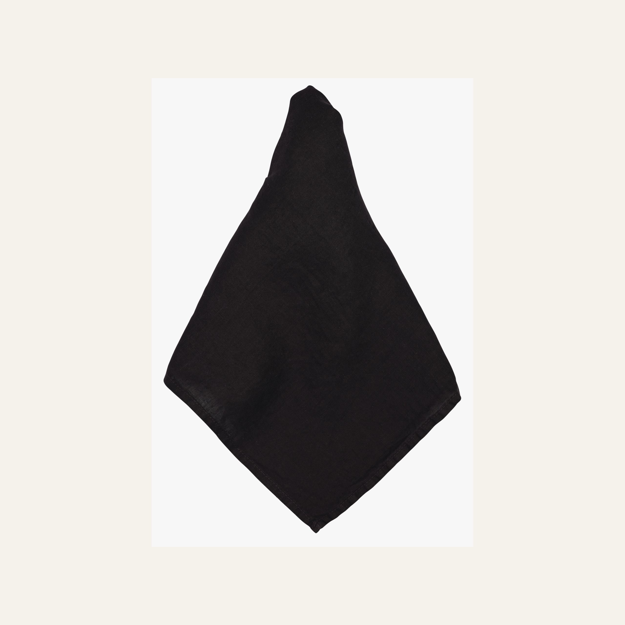 Pellavaservetti musta - 2