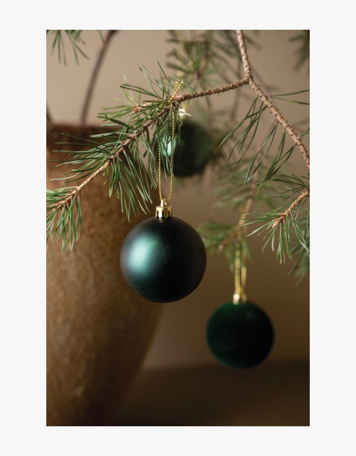 Noel 6pk joulupalloja vihreä - ø6 cm vihreä - 1