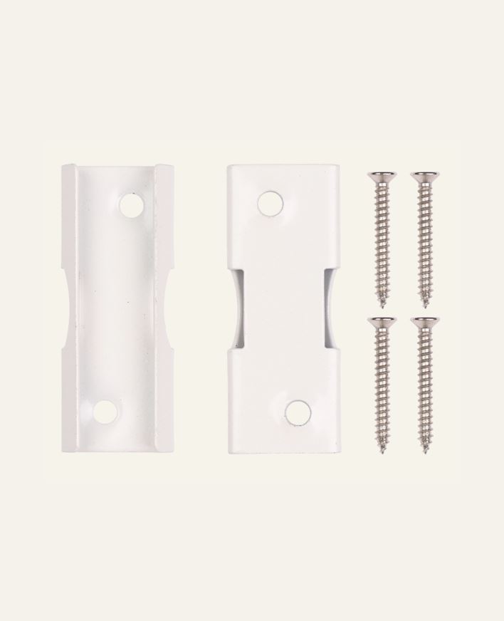 Seinäkiinnike valkoinen - 7,5 cm valkoinen - 1