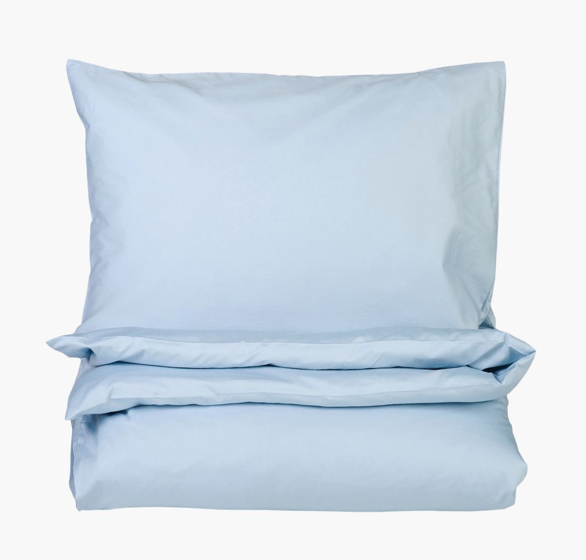 Pussilakanasetti satiinipuuvillaa taivaansininen - 150x210 cm taivaansininen - 1