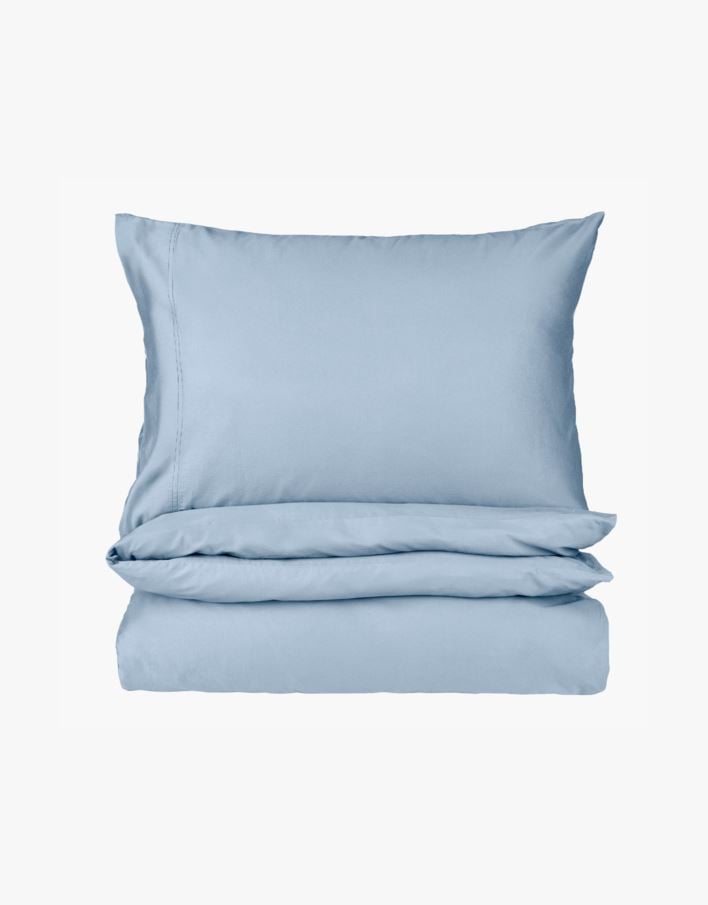 Pussilakanasetti satiinipuuvillaa taivaansininen - 150x210 cm taivaansininen - 1