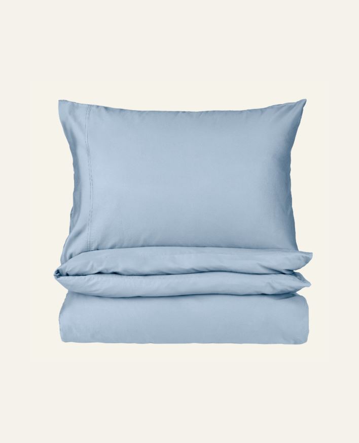 Pussilakanasetti satiinipuuvillaa taivaansininen - 150x210 cm taivaansininen - 1