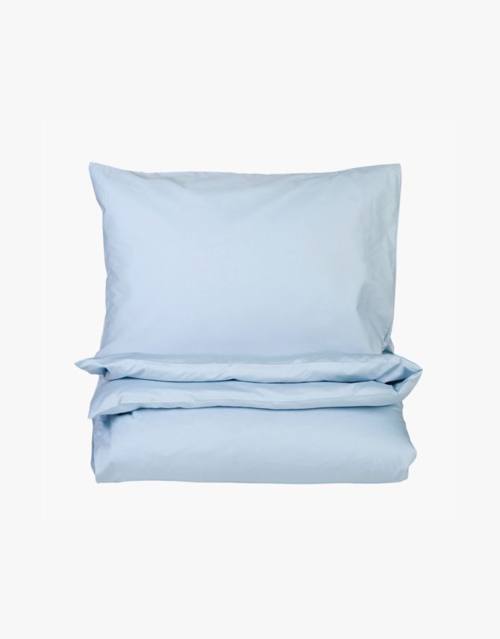 Pussilakanasetti satiinipuuvillaa taivaansininen - 150x210 cm taivaansininen - 1