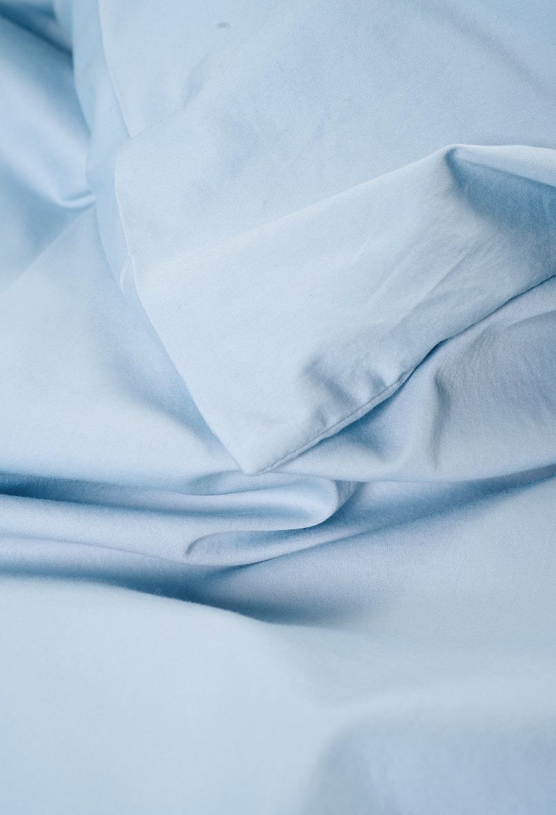 Pussilakanasetti satiinipuuvillaa taivaansininen - 2