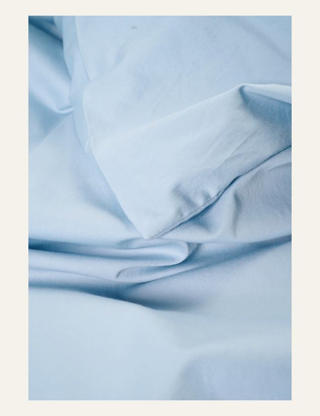 Pussilakanasetti satiinipuuvillaa taivaansininen - 2