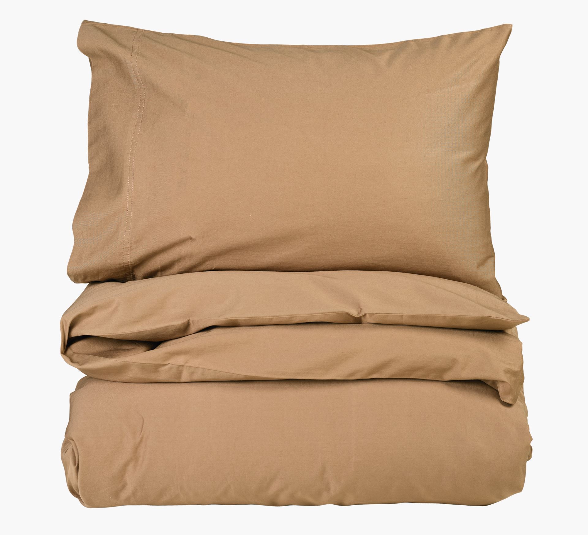 Pussilakanasetti satiinipuuvillaa karamelli - 230x220 cm karamelli - 1