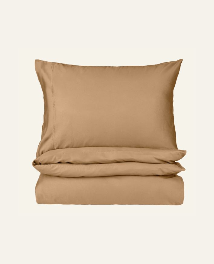 Pussilakanasetti satiinipuuvillaa karamelli - 150x210 cm karamelli - 1