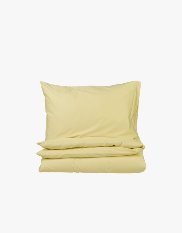 Pussilakanasetti satiinipuuvillaa vaaleankeltainen - 230x220 cm vaaleankeltainen - 1