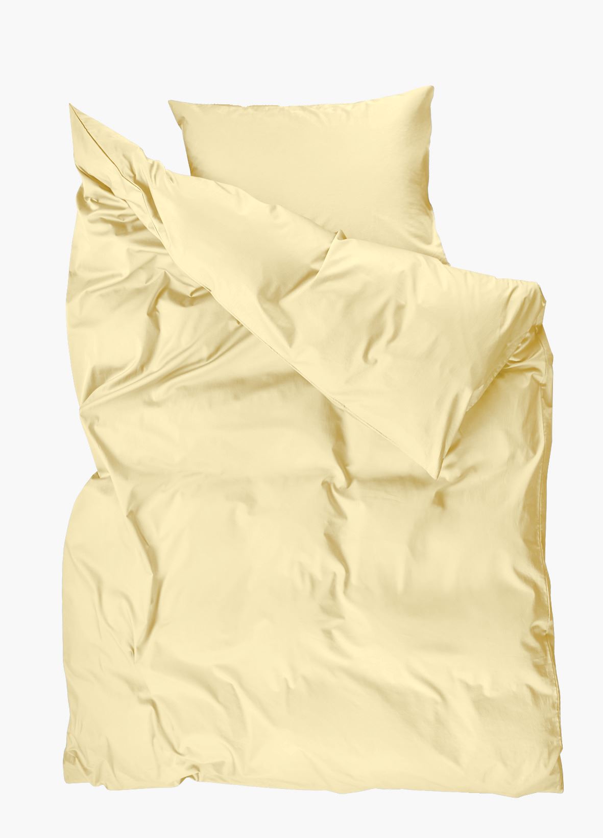 Pussilakanasetti satiinipuuvillaa vaaleankeltainen - 3