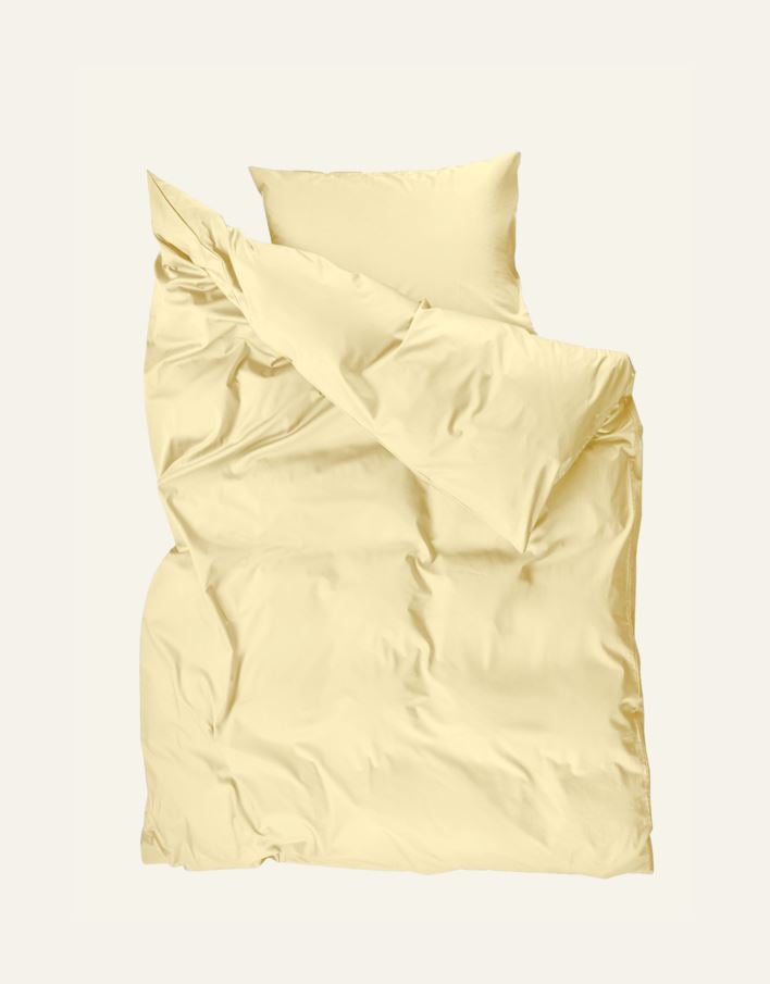 Pussilakanasetti satiinipuuvillaa vaaleankeltainen - 3