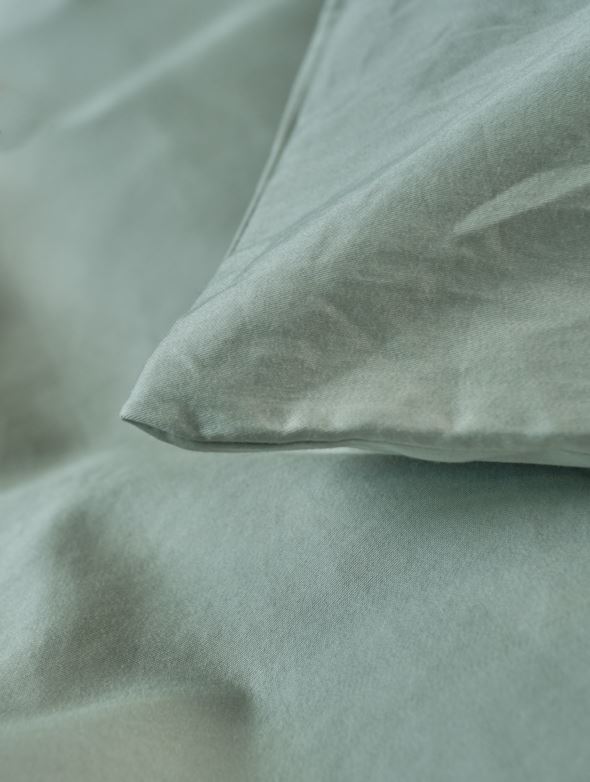 Pussilakanasetti satiinipuuvillaa vaaleanvihreä - 3