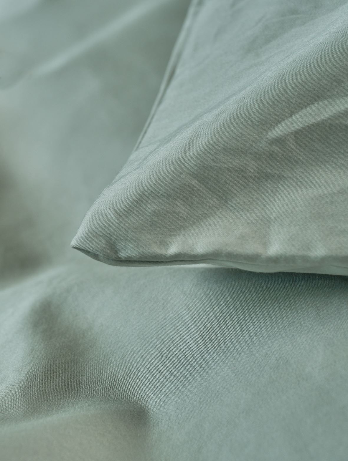 Pussilakanasetti satiinipuuvillaa vaaleanvihreä - 3