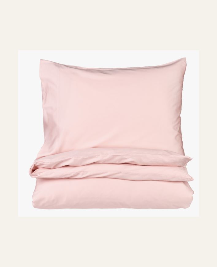 Pussilakanasetti satiinipuuvillaa puuteriroosa - 150x210 cm puuteriroosa - 1
