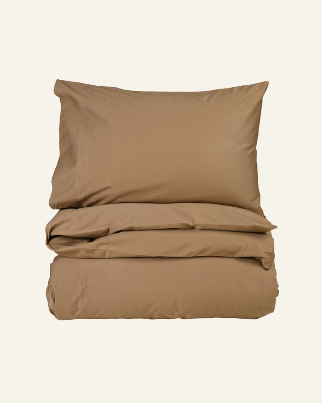 Pussilakanasetti satiinipuuvillaa ruskea - 150x210+50x60 cm ruskea - 1