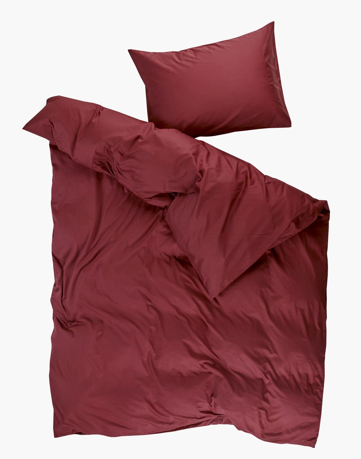 Pussilakanasetti satiinipuuvillaa tummanpunainen - 4