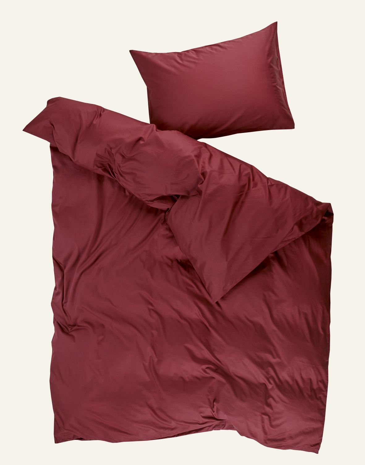 Pussilakanasetti satiinipuuvillaa tummanpunainen - 4