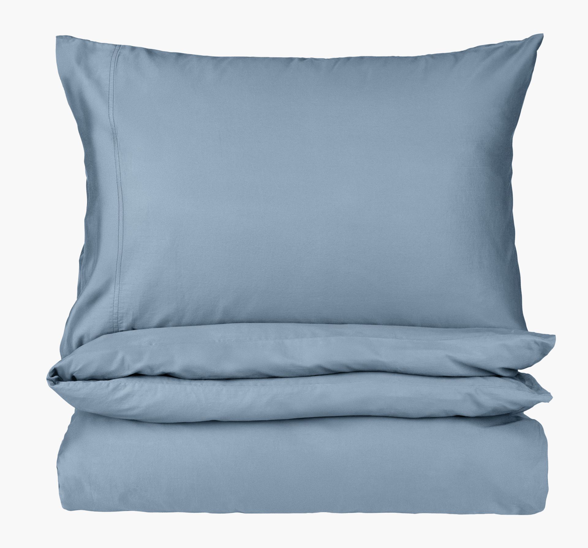 Pussilakanasetti satiinipuuvillaa harmaasininen - 150x210 cm harmaasininen - 1