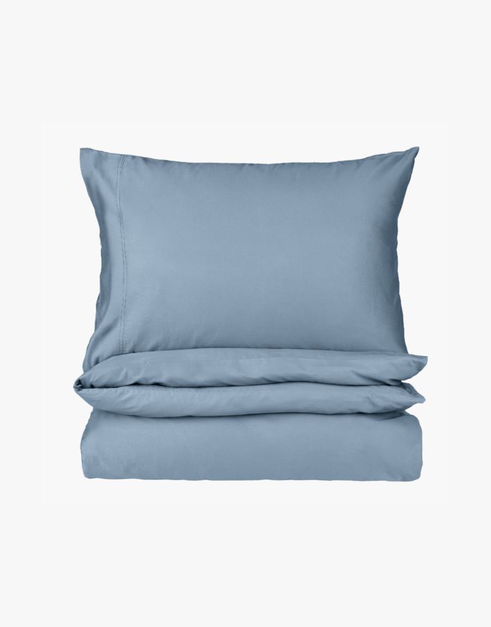 Pussilakanasetti satiinipuuvillaa harmaasininen - 150x210 cm harmaasininen - 1