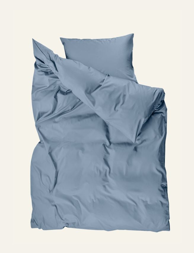 Pussilakanasetti satiinipuuvillaa harmaasininen - 4