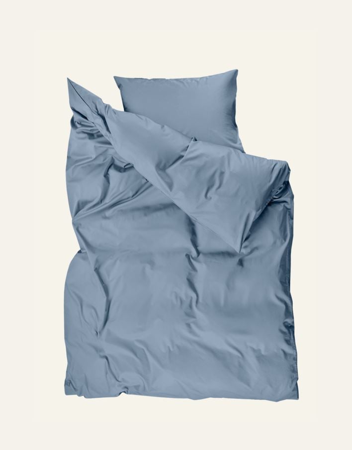 Pussilakanasetti satiinipuuvillaa harmaasininen - 4