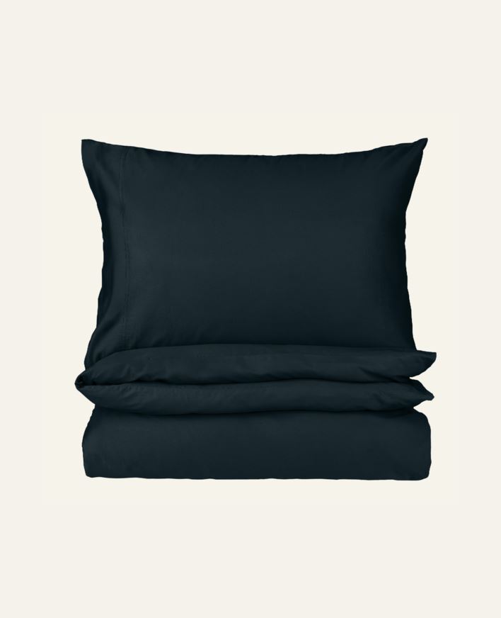 Pussilakanasetti satiinipuuvillaa tummansininen - 230x220 cm tummansininen - 1