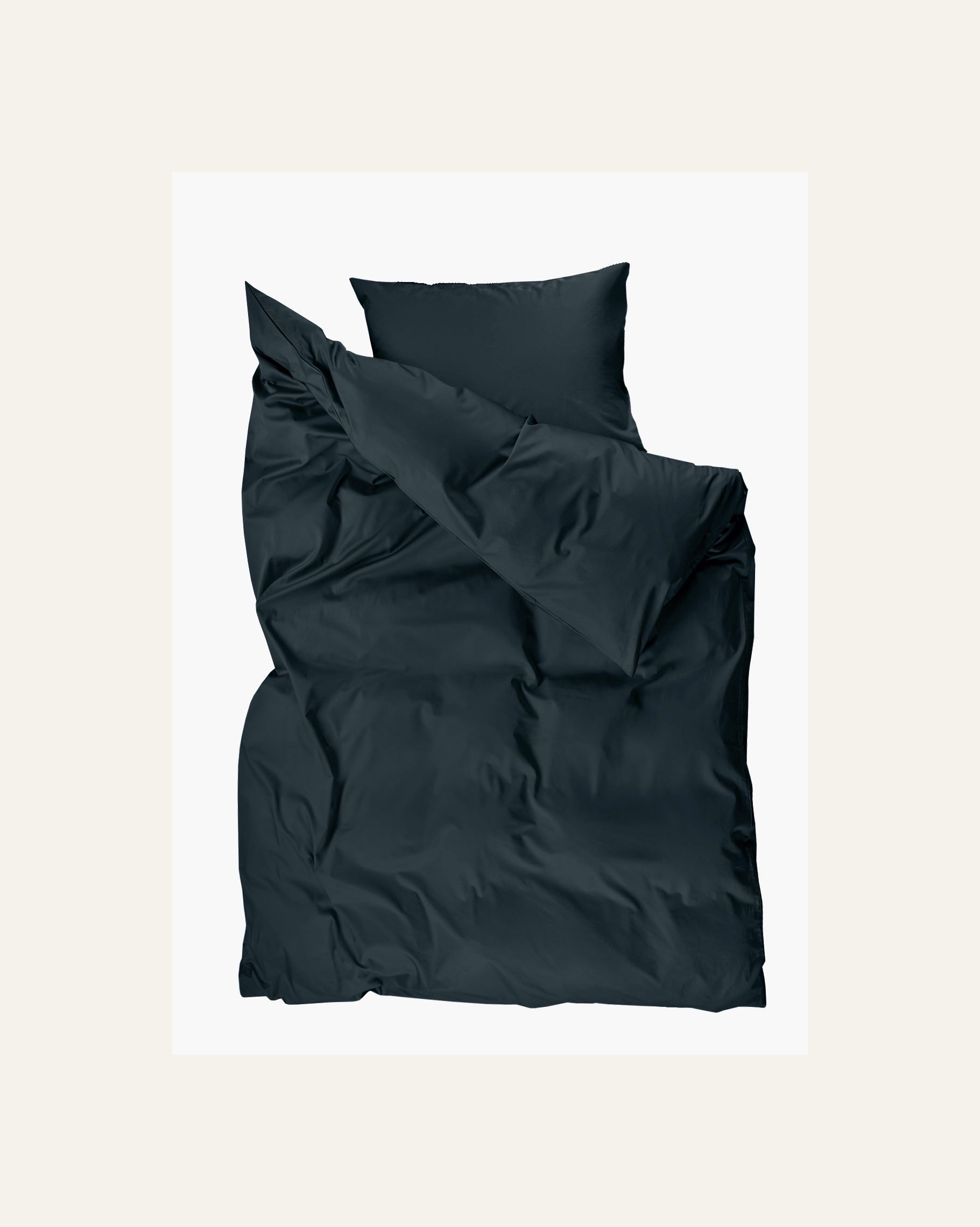 Pussilakanasetti satiinipuuvillaa tummansininen - 2