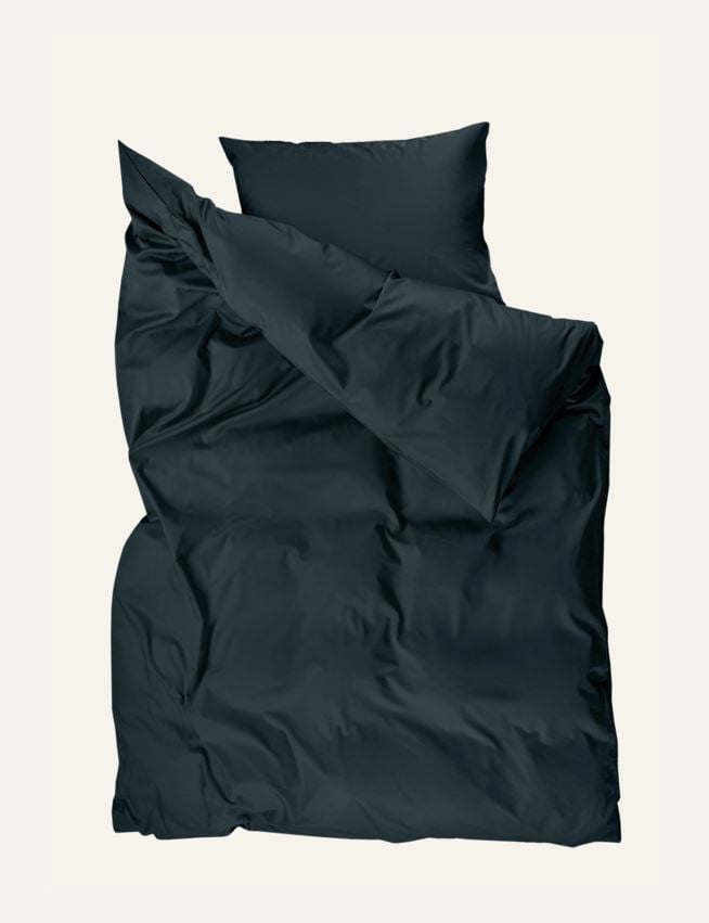 Pussilakanasetti satiinipuuvillaa tummansininen - 2