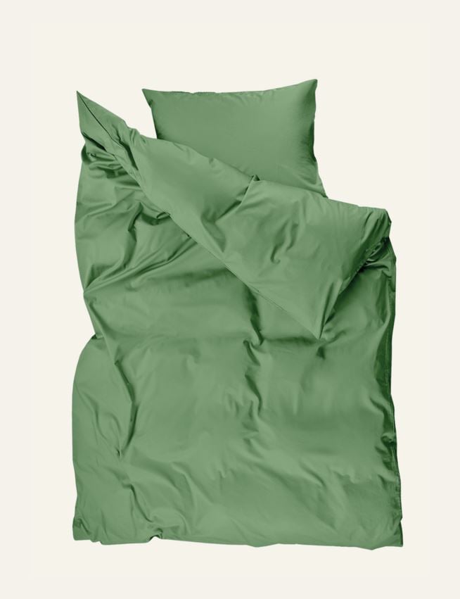 Pussilakanasetti satiinipuuvillaa vihreä - 3