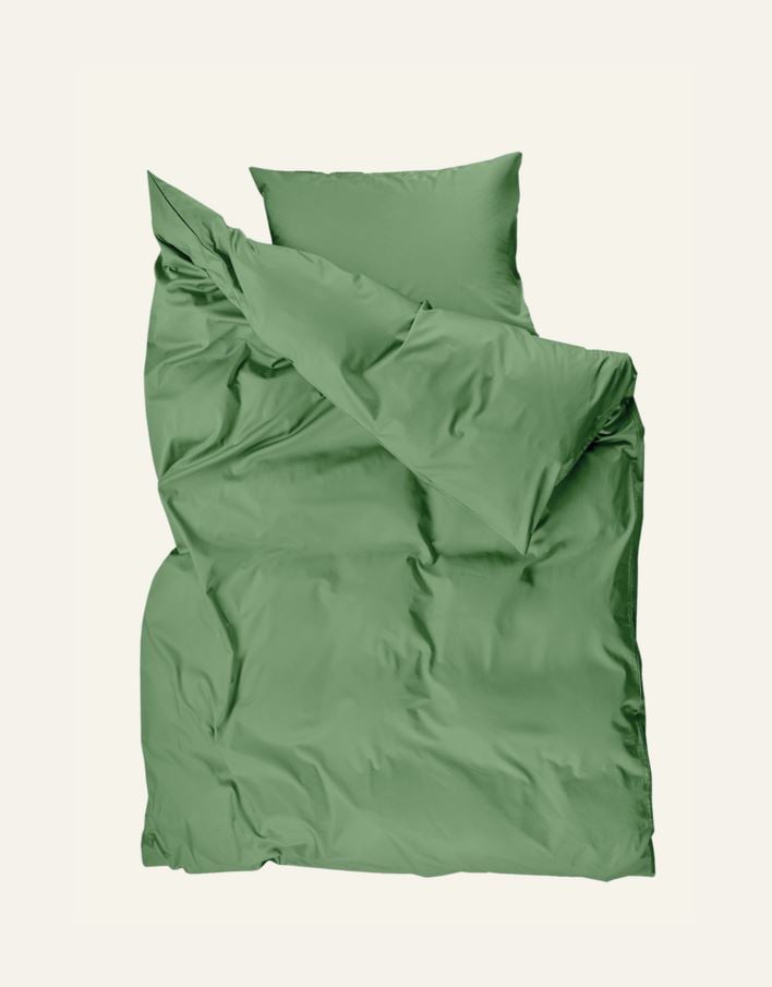 Pussilakanasetti satiinipuuvillaa vihreä - 3